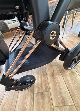 Коляска cybex e-priam white rosegold 8