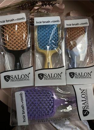 Массажная щетка для волос salon professional hair brush comb