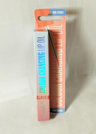 Детский блеск для губ персиковый bonjolie colour changing lip oil 3мл.