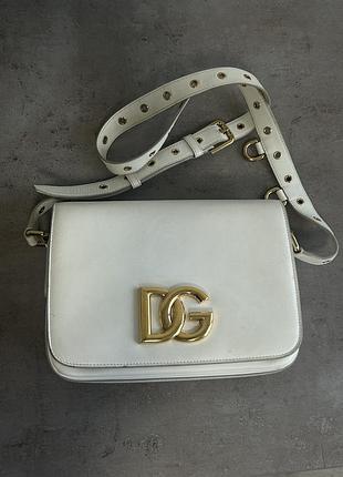 Оригінальна сумка dolce & gabbana dg logo crossbody, шкіряна