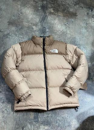 Пуховик бежевий the north face 700