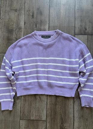 Светр жіночий primark у смужку, фіолетовий, розмір xs