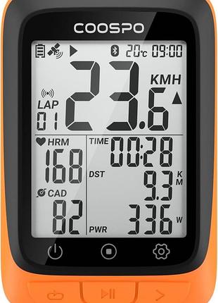 Велокомпьютер gps coospo bc100 / bc107 беспроводной с поддержкой bluetooth, ant+, strava