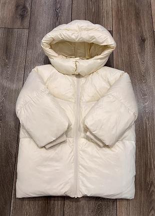 Зимова куртка молочний колір 104 розмір zara