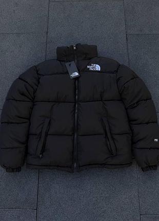 Пуховик чорний the north face 700