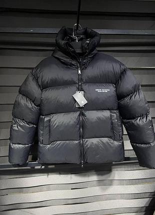 Мужской пуховик armani exchange с капюшоном
