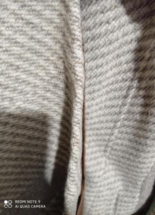 К1. шерстяное итальянское пальто твид нарядное светлое натуральных цветов  шерсть кашемир3 фото