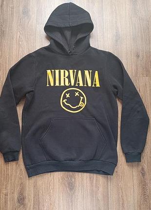 Худі для підлітків nirvana чорне з принтом