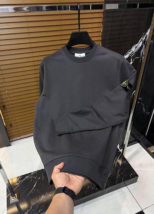 Чоловічий світшот stone island темно-сірий