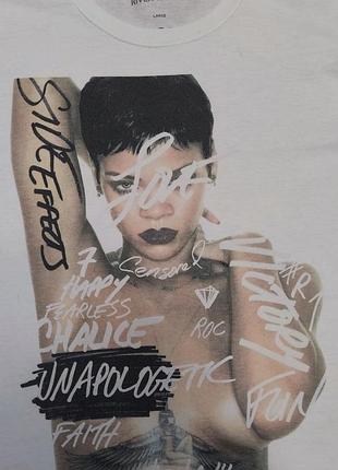 Футболка river island с изображением рианы. альбом "unapologetic"size l