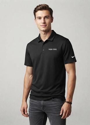 Оригинальная футболка-поло nike golf dri-fit (кастом «top five»)
