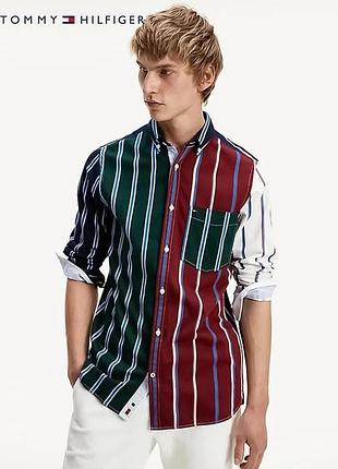Чоловіча тепла брендова  сорочка tommy hilfiger  48- 50