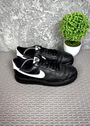Nike air force 1 кроссовки 44 размер спортивные кожаные черные