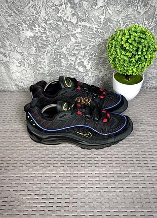 Nike air max 98 кроссовки 44 размер спортивные черные