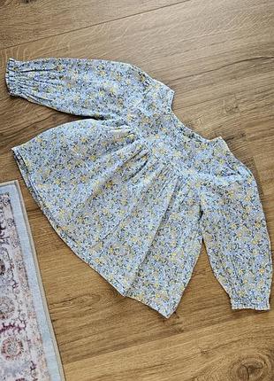 Сорочка для дівчинки primark блакитна з квітковим принтом 86-92 см
