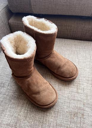 Уггі ugg натрільні на овчині коричневі/рижі