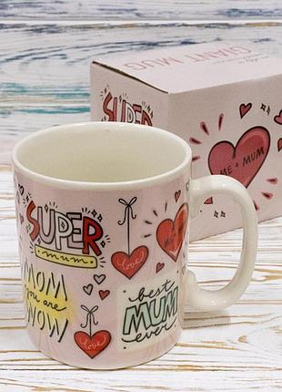 Кружка гигант super mum 15х12,5 см 1 л керамика pc1-3472