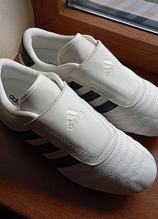 Кроссовки adidas taekwondo js4525 оригинал новые р.38 натуральный нубук белые