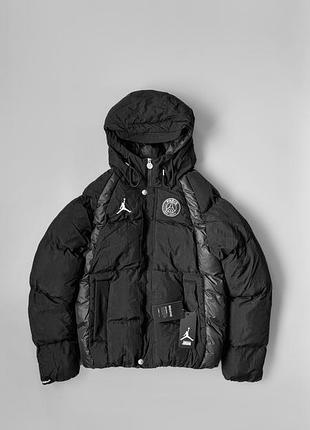 Пуховик чоловічий jordan x psg puffer чорний