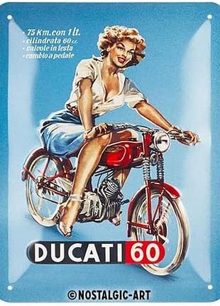 Плакат 15 x 20 см. ducati cilindrata 60 nostalgic-art (26312)