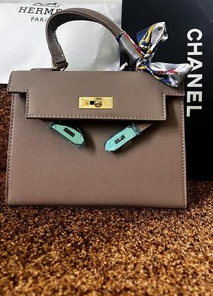 Сумка жіноча hermes, бежева