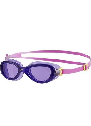 Окуляри для плавання speedo futura classic junior у фіолетово-рожевому кольорі.