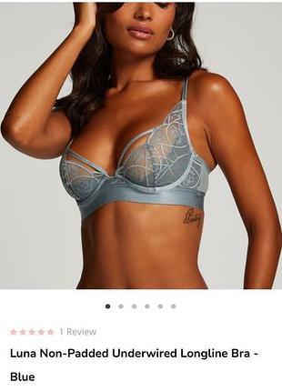 Бюстгальтер жіночий hunkemoller luna non-padded underwired longline bra блакитний 75b