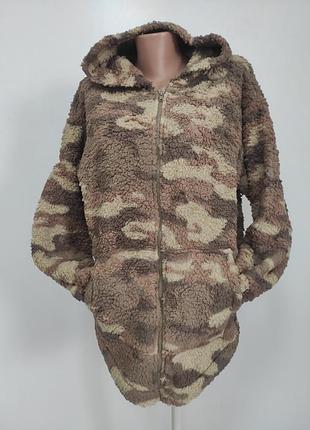 Кофта тедди мягушка на молнии l/xl ог 126-130 см
