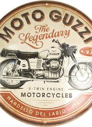 Плакат круглий 35 см. moto guzzi nostalgic-art (25111)