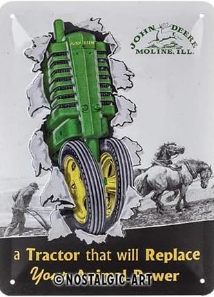 Плакат 15 x 20 см. john deere tractor nostalgic-art (26267)