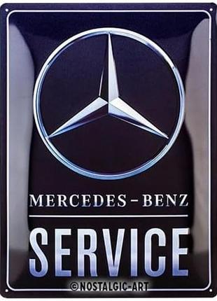 Плакат 30x40 mercedes benz blue nostalgic-art (23318)