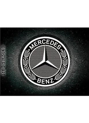 Магнит mercedes-benz - logo black nostalgic-art (14390)