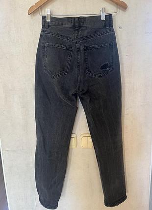 Джинси жіночі pull&bear мом рвані чорні 5