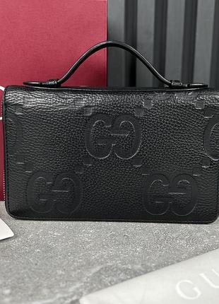 Gucci jumbo gg maxi travel document case мужская борсетка кошелек
