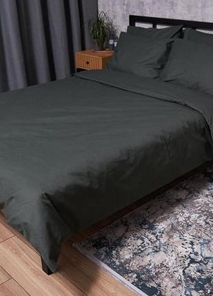 Комплект постільної білизни moon&star бязь gold люкс dark green дитячий 110х140 наволочки 2х50х50