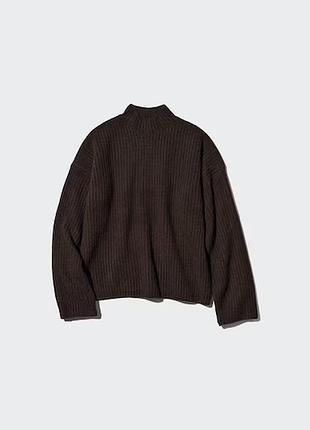 Новий коричневий светр uniqlo з пряжі суфле xs