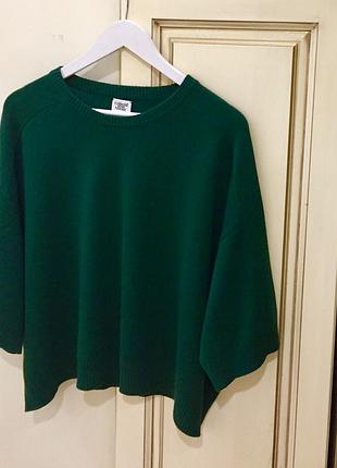 Новий.светр шовк кашемір collectif mon amour silk & cashmere dropped shoulders relax fit pull brilliant green зі свіжих колекцій