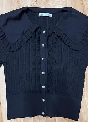 Чорна блуза zara р. м