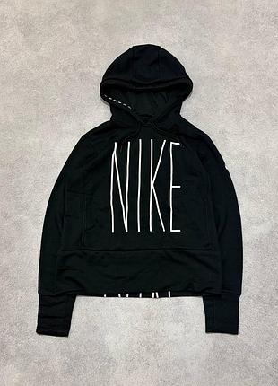 Спортивна худи nike dri-fit big logo / чорне худі nike з великим логотипом xs