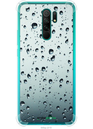 Чехол на xiaomi redmi 9 стекло в каплях "848sp-2019-8094"