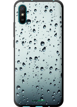 Чохол на xiaomi redmi 9a скло в краплях "848b-2034-8094", чохол для телефона