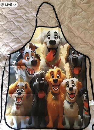 Новий кухонний фартух puppy paradise із собаками