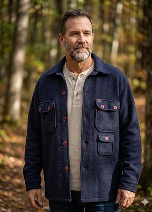 Barbour винтажное шерстяное пальто-рубашка,овершот,m-l