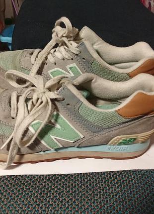 Кросівки жіночі new balance 574 сіро-м'ятні