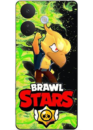 Силіконовий бампер чохол для xiaomi redmi note 17 pro з героєм бравл ворон фенікс brawl
