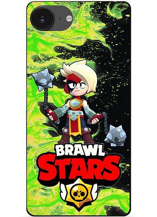Чехол силиконовый бампер для iphone 17e с героем бравл луми brawl