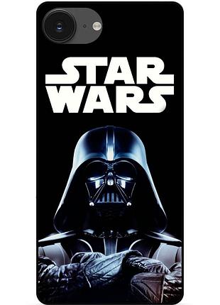 Чехол силиконовый бампер для iphone 17e с рисунком star wars звездные войны дарт вейдер