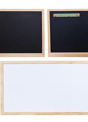 Мольберт-доска, магнитный алфавит + мел,р.45x70 см