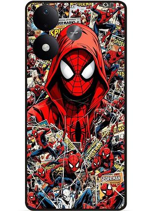 Силіконовий чохол бампер для xiaomi redmi note 17 з картинкою spider man людина-павук