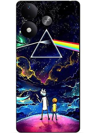 Силиконовый бампер чехол для xiaomi redmi note 17 с рисунком рик и морти rick and morty